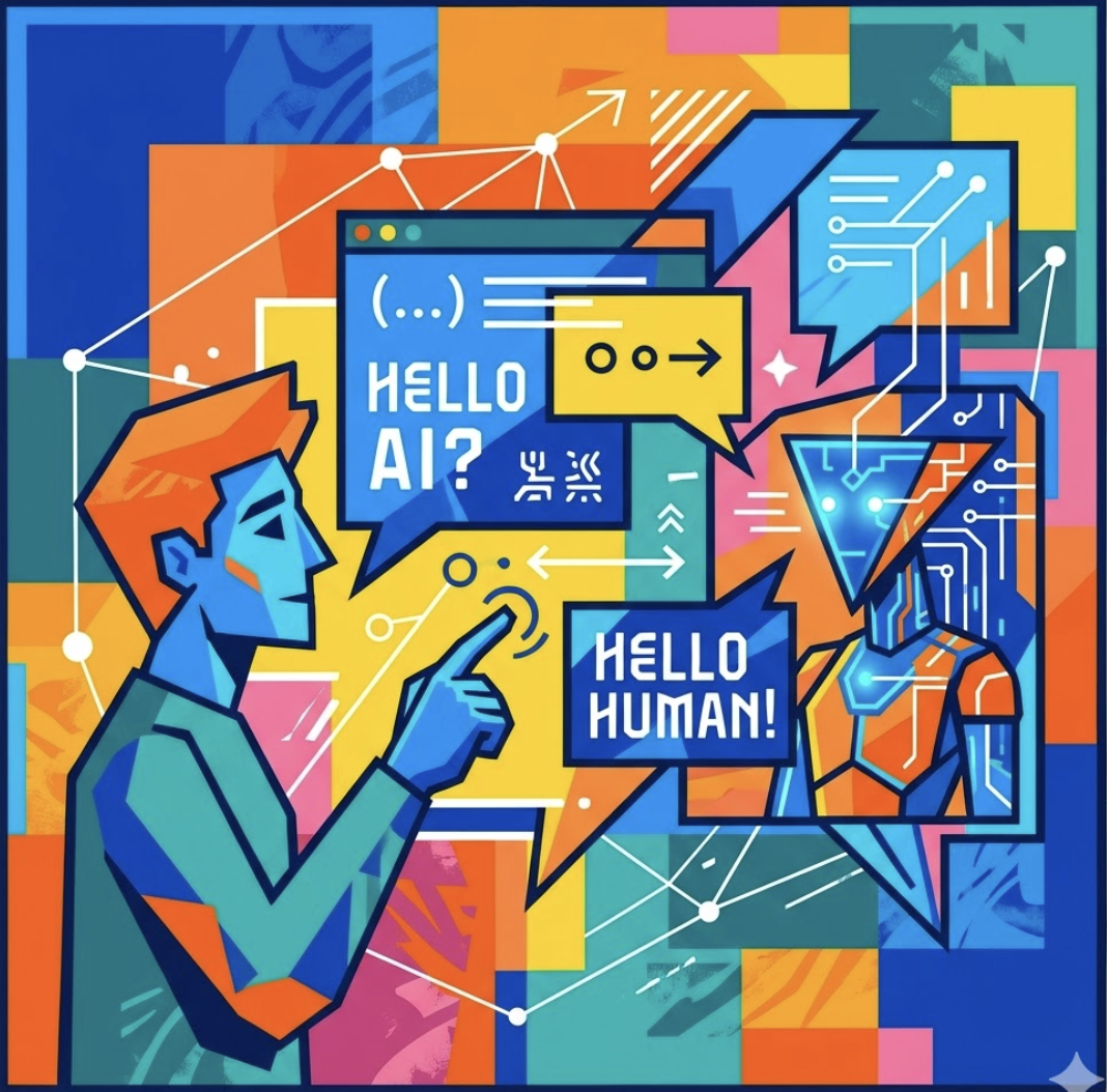 Con người giao tiếp với AI dưới dạng Chatbot
